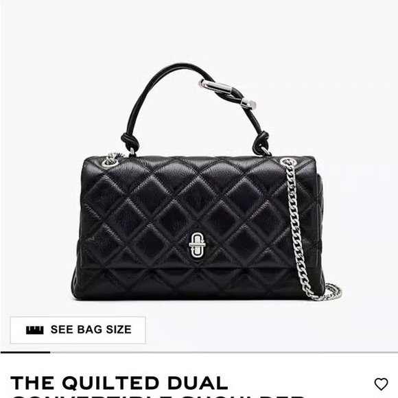 Marc Jacobs Black Quilted Shoulder Bag - Picture 6 of 7